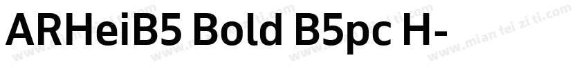 ARHeiB5 Bold B5pc H字体转换